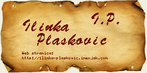 Ilinka Plasković vizit kartica
